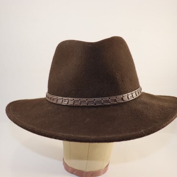 Stetson Crushable Wool Fedora Hat Brown Water Repellent Made in USA - Picture 1 of 5